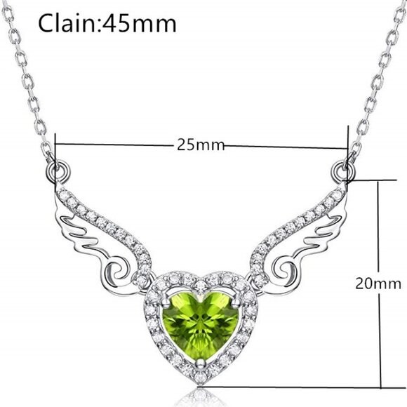 🎀 Hollow Green Heart Pendant Necklace for Women, EVGG1051 - Picture 6 of 6